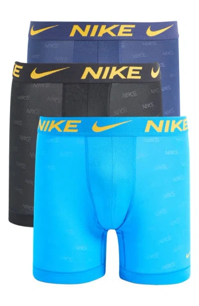 Nike Dri-fit Adv 3-pack Micro Boxer Briefs In Blue