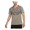 Nike Dri-fit Adv Run Division Techknit Reflective Design Running Short Sleeve Olive Grey In Brown