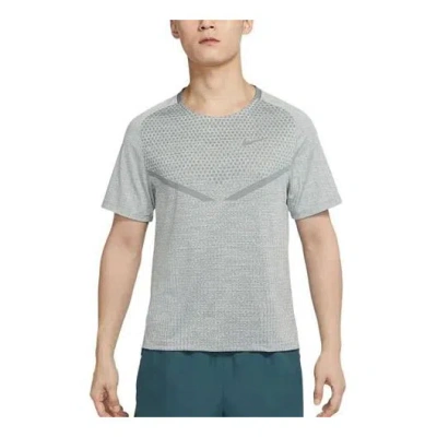 Nike Dri-fit Adv Techknit Casual Sports T-shirt 'grey' In Gray