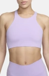 Nike Women's One Medium-support Lightly Lined Sports Bra In Lilac Bloom/white