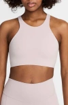 Nike Women's One Medium-support Lightly Lined Sports Bra In Platinum Violet/ White