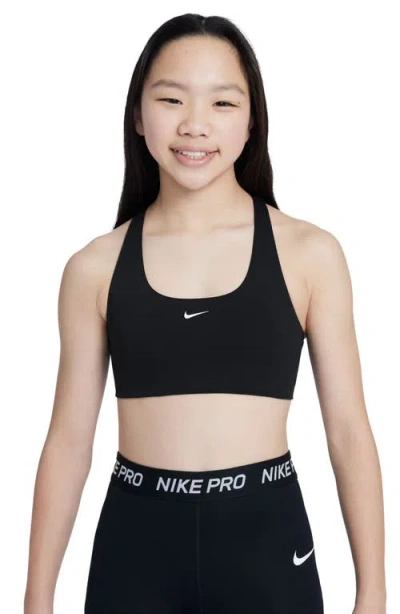 Nike Dri-fit Swoosh High Support Sports Bra In Black