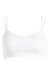 Nike Women's Zenvy Strappy Light-support Padded Sports Bra In White/ Pcg3c