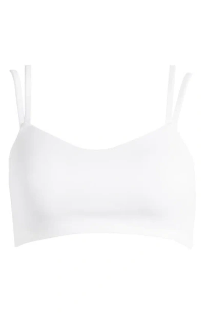 Nike Women's Zenvy Strappy Light-support Padded Sports Bra In White/ Pcg3c