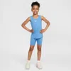 Nike Dri-fit All Day Play Little Kids' 2-piece Bike Shorts Set In Blue