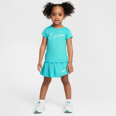 Nike Babies' Dri-fit All Day Play Toddler 2-piece Skort Set In Green