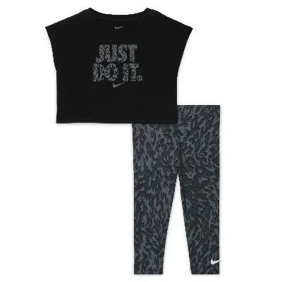 Nike Dri-fit Baby (12-24m) 2-piece Leggings Set In Grey