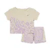 Nike Dri-fit Baby (12-24m) Wild Flower 2-piece Tempo Set In White