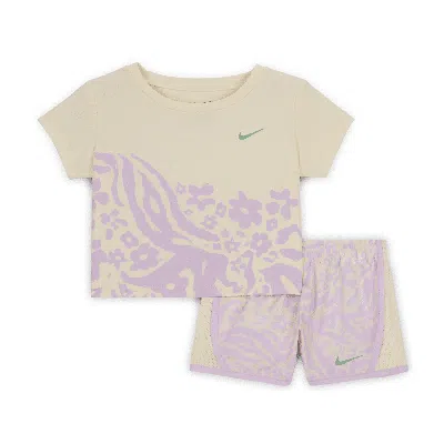Nike Dri-fit Baby (12-24m) Wild Flower 2-piece Tempo Set In White