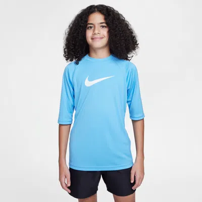 Nike Dri-fit Big Kids' (boys') Short-sleeve Hydroguard In Blue