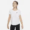 Nike Dri-fit Big Kids' (girls') Training T-shirt In White