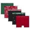 Nike Big Boys Dri-fit Polyester Color Holiday Briefs Underwear, 5-pack In Red