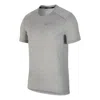 Nike Dri-fit Breathe Rise 365 Hb Gx Short Sleeve Shirt 'grey' In Gray