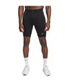 Nike Dri-fit Briefs Lined With Running Half-length Tights In Black