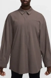 Nike Dri-fit Button-up Shirt In Ironstone/ironstone