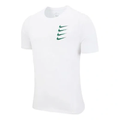 Nike Dri-fit Casual Sports Breathable Training Short Sleeve White