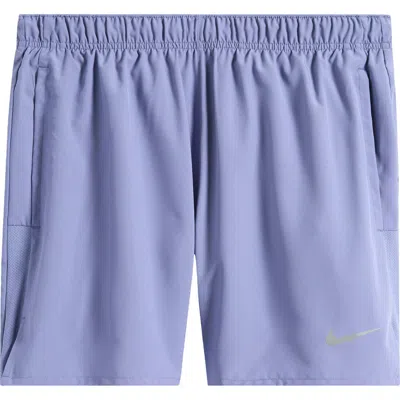 Nike Dri-fit Challenger 5-inch Brief Lined Shorts In Blue