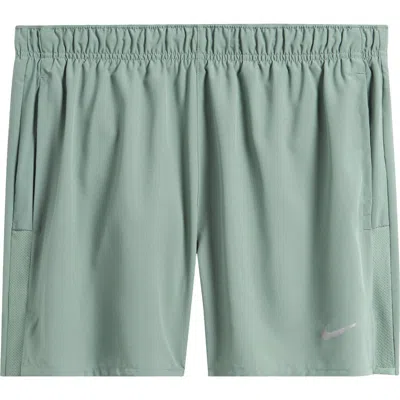 Nike Dri-fit Challenger 5-inch Brief Lined Shorts In Green