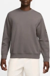 Nike Men's 24.7 Impossiblysoft Dri-fit Crew In Cave Stone/medium Ash