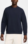 Nike Dri-fit Crewneck Sweatshirt In Obsidian