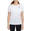 Nike Dri-fit Crewneck T-shirt In 100white/black