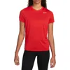 Nike Dri-fit Crewneck T-shirt In 657university Red/white
