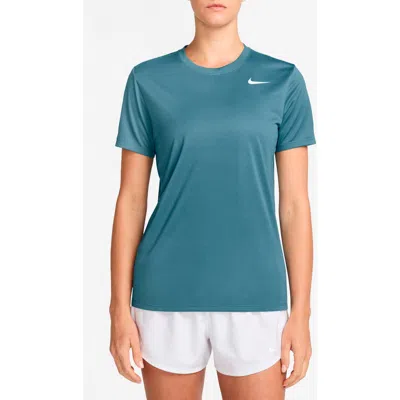 Nike Dri-fit Crewneck T-shirt In Blue