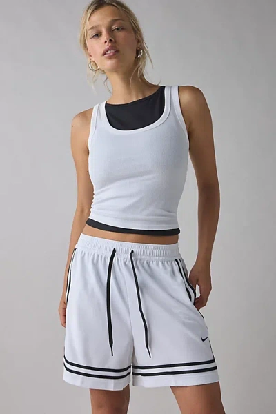 Nike Dri-fit Crossover 5" Basketball Short In White, Women's At Urban Outfitters