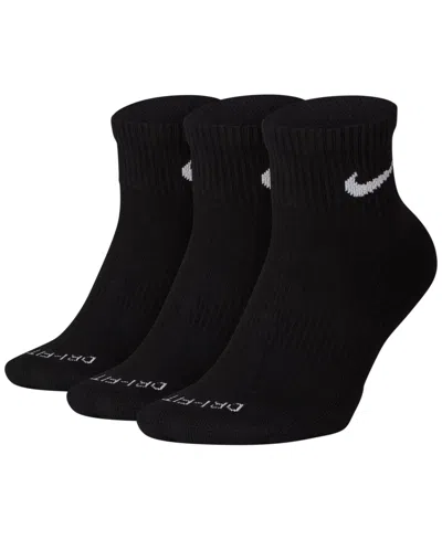 NIKE UNISEX NIKE DRI-FIT CUSHION QUARTER SOCKS 3-PACK