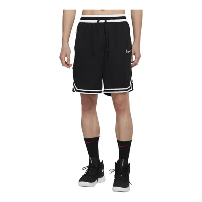 Nike Dri-fit Dna Basketball Quick Dry Training Drawstring Sports Shorts Black In Black/ White