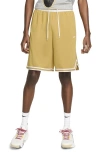 Nike Dri-fit Dna Mesh Shorts In Wheat Gold/white
