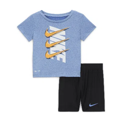 Nike Dri-fit Dropset Baby (12-24m) Shorts Set In Blue