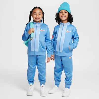 Nike Dri-fit E1d1 Little Kids' Tracksuit In Blue