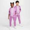 Nike Dri-fit E1d1 Little Kids' Tracksuit In Purple