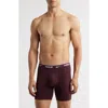 Nike Dri-fit Essential Assorted 3-pack Stretch Cotton Boxer Briefs In Burgundy