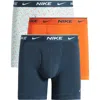 Nike Dri-fit Essential Assorted 3-pack Stretch Cotton Boxer Briefs In Blue