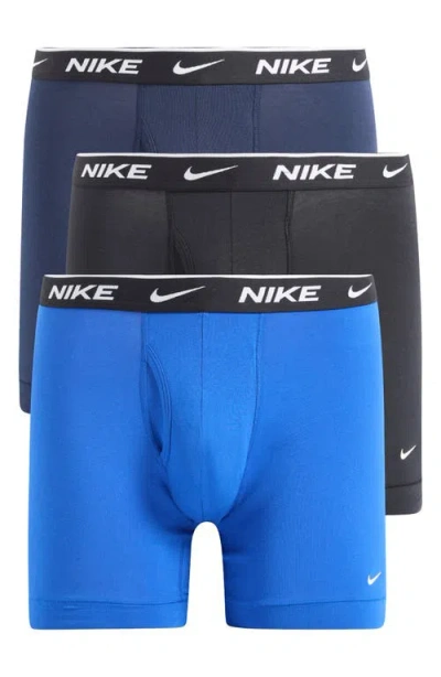 Nike Dri-fit Essential Assorted 3-pack Stretch Cotton Boxer Briefs In Multi