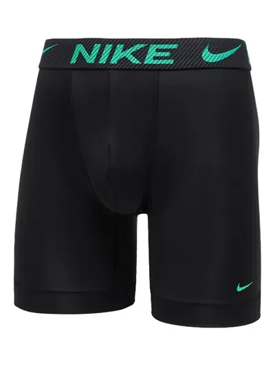 Nike Dri-fit Essential Micro Boxer Briefs (set Of Three) In Black