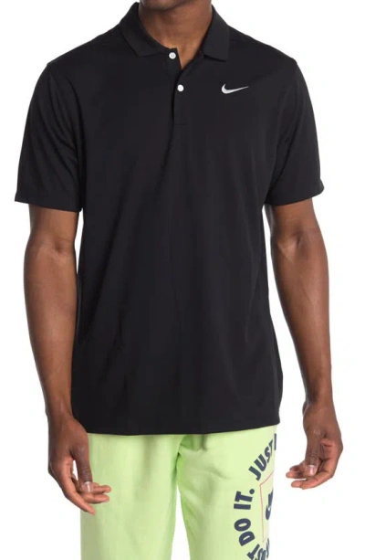 Nike Dri-fit Essential Solid Polo Shirt In Black