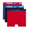 Nike Dri-fit Essentials Big Kids' Printed Boxer Briefs (3-pack) In Multi