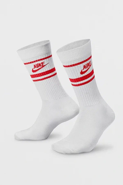 Nike Dri-fit Everyday Crew Sock 3-pack In White, Men's At Urban Outfitters