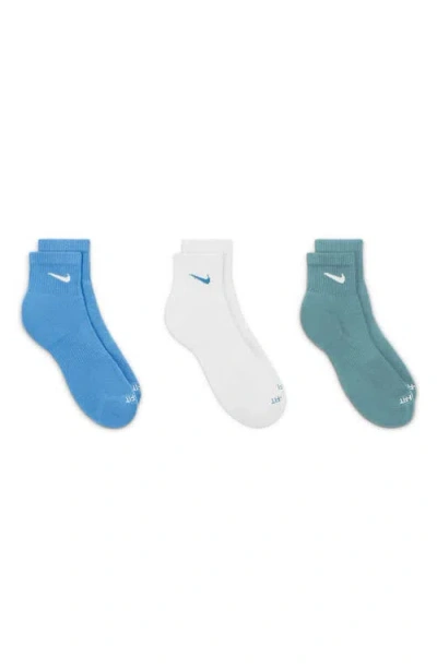 Nike Dri-fit Everyday Plus 3-pack Cushioned Training Ankle Socks In Multi