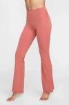 Nike Dri-fit Flare Leggings In Canyon Pink/ Black