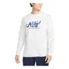 Nike Dri-fit Fleece Fitness Crewneck Sweatshirt Asia Sizing 'photon Dust Blue' In White