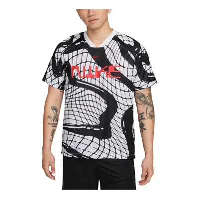 Nike Dri-fit Football Shirt 'black White' In Multi