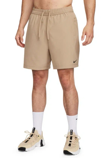 Nike Dri-fit Form Athletic Shorts In Neutral