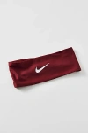 Nike Dri-fit Fury Classic Wide Headband In Dark Team Red/white, Women's At Urban Outfitters In Multi