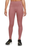 Nike Universa High Waisted Cropped Leggings In Canyon Pink/black