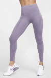 Nike Women's Go Firm-support High-waisted 7/8 Leggings With Pockets In Daybreak/ Black