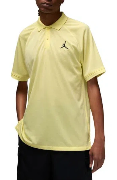 Nike Dri-fit Golf Polo In Lemon Chiffon/black